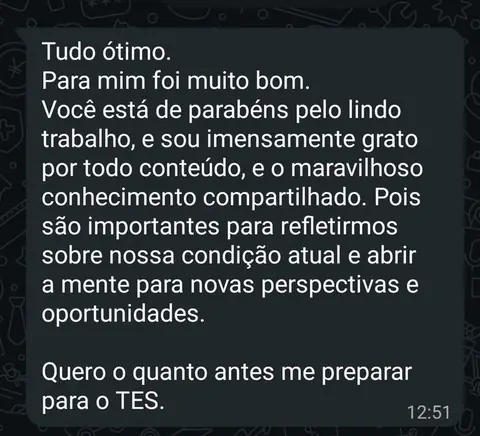 Depoimento de participante