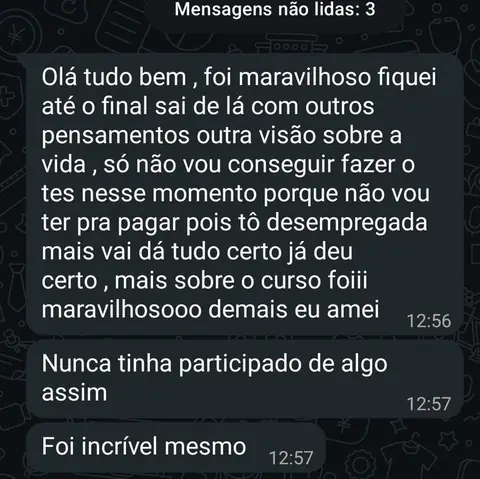 Depoimento de participante